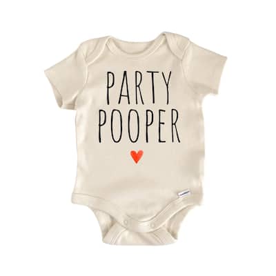 Party Pooper - Baby Boy Girl Clothes Infant Bodysuit Funny Cute Newborn