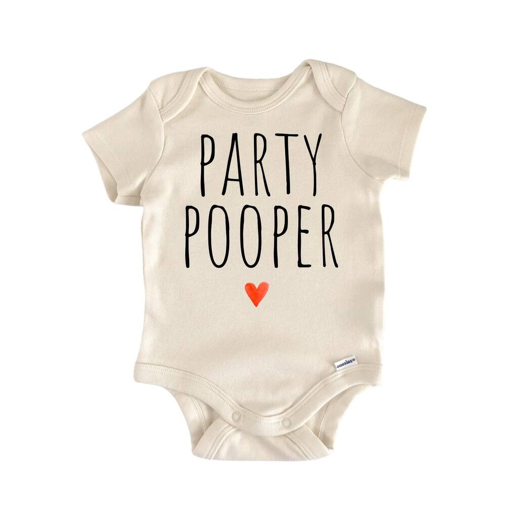 Party Pooper - Baby Boy Girl Clothes Infant Bodysuit Funny Cute Newborn
