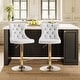preview thumbnail 49 of 125, Velvet Upholstered Nailheads Tufted Swivel Bar Stools (Set of 6)