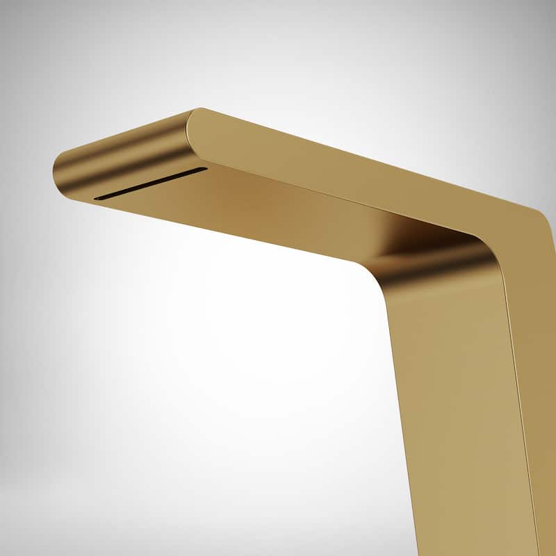 Widespread Bathroom Faucet Double Handle 3 Hole Bathroom Sink Faucet Waterfall Spout