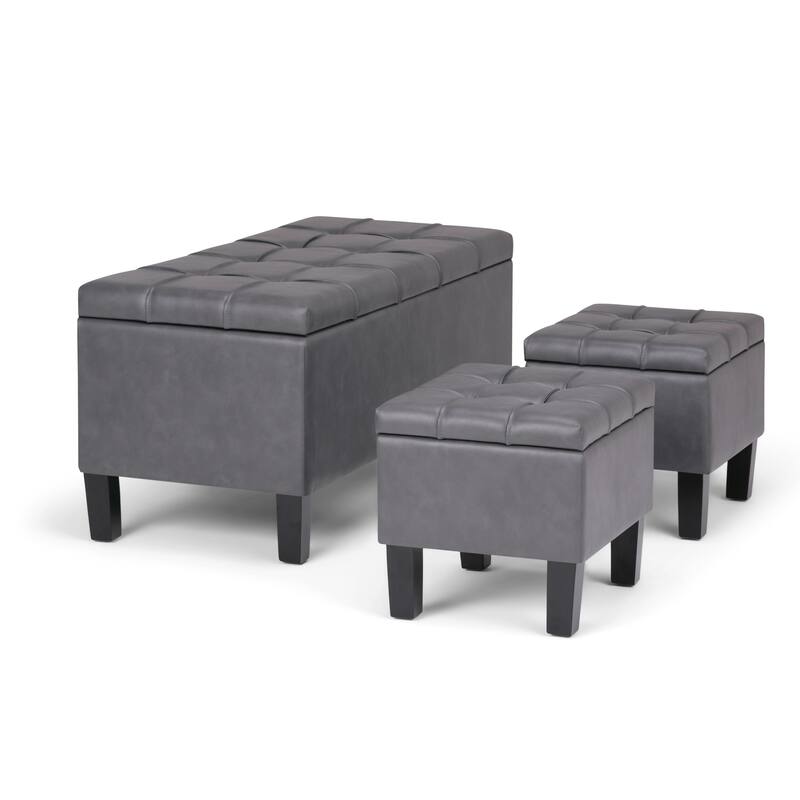 WYNDENHALL Lancaster 44 inch Wide Contemporary Rectangle Storage Ottoman