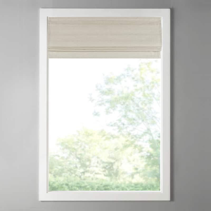 Printed Faux Silk Room Darkening Cordless Roman Shade