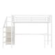 preview thumbnail 6 of 6, Queen Size Loft Bed with L-Shaped Desk,USB,Wardrobe and Adjustable Shelf
