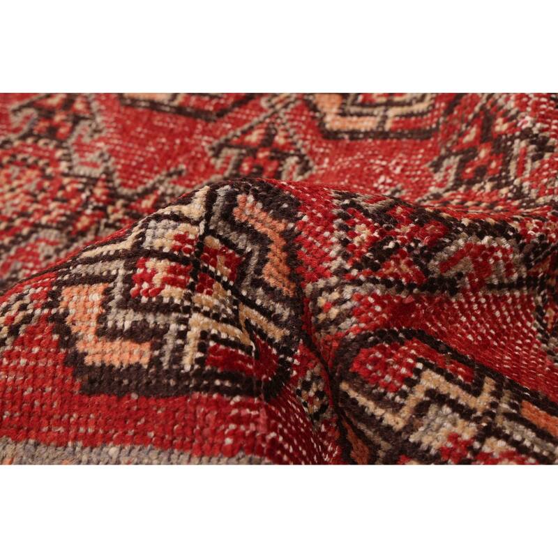 ECARPETGALLERY Hand-knotted Andelz Red Wool Rug - 3'0 x 9'9