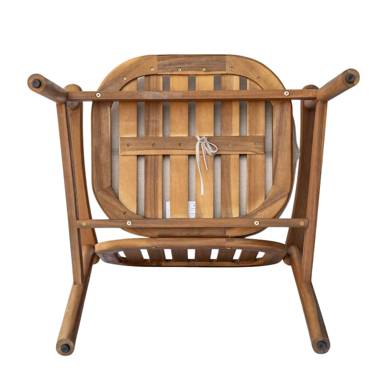 Christopher Knight Home - Evergrove Outdoor Acacia Wood 5-Piece Dining Set with Cushioned Chairs