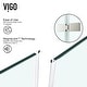 preview thumbnail 19 of 18, VIGO Monteray 30"D x 30"W x 73"H Frameless Hinged Shower Enclosure