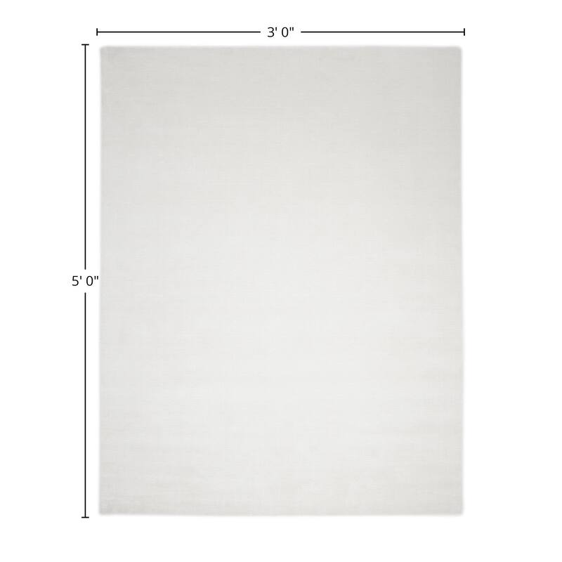 Overton Handmade Modern Contemporary Solid Area Rug