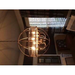 Victoria Orb 6-Light Distressed Silver Chandelier - Free ...