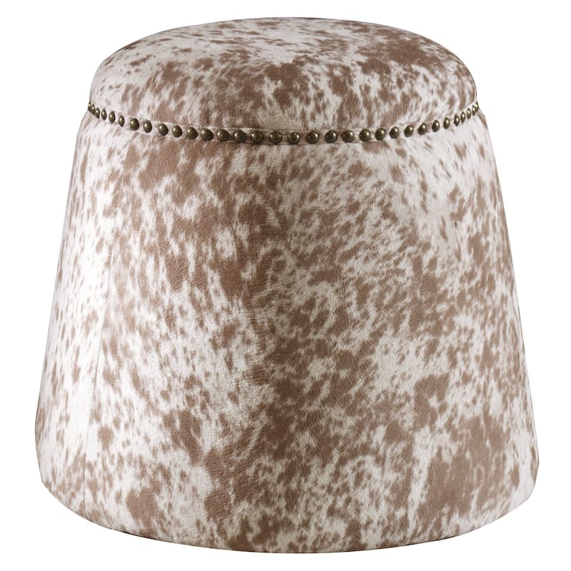 Uttermost 23725 Gumdrop 19" Wide Standard Ottoman - Brown / White