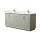 Option Light Green / White Cultured Marble Top / Brushed