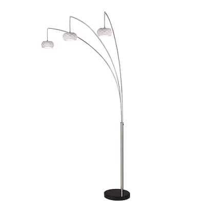90"H 3-Arm Arc Floor Lamp
