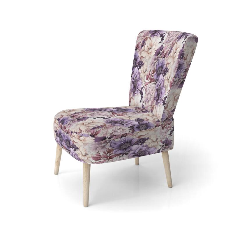 Designart "Ethereal Floral Delight Victorian Pattern III" Upholstered Floral Accent Chair and Cottage Arm Chair - Multiple Color