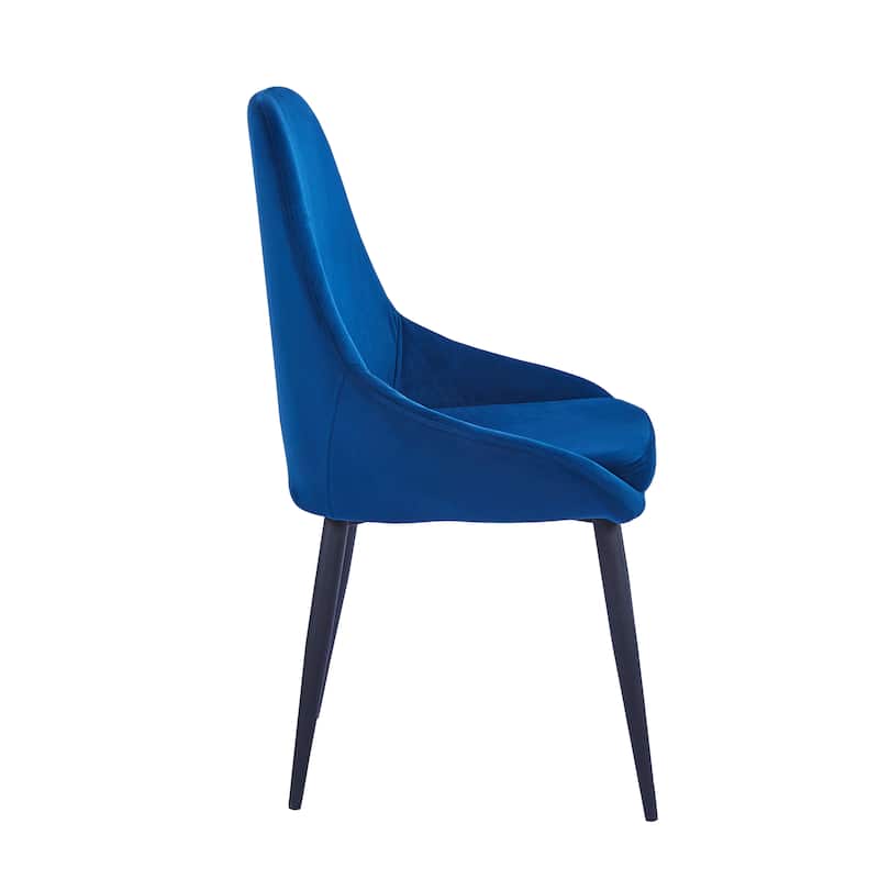 Porthos Home Fern Dining Chairs Set of 2, Velvet Upholstery, Steel Legs