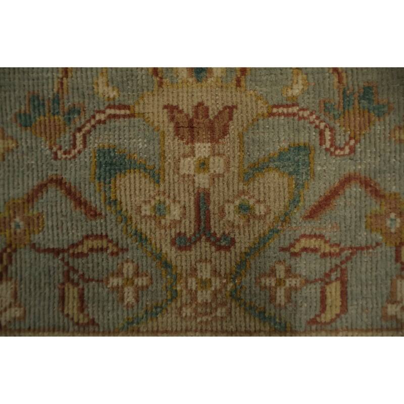 Hand Knotted Oriental 100% Wool Carpet Traditional All-Over Navy Blue & Blues Ziegler Area Rug - 3' 1'' X 1' 11''