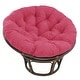 preview thumbnail 15 of 38, Microsuede Indoor Papasan Cushion (44-inch, 48-inch, or 52-inch) (Cushion Only) 52 x 52 - Bery Berry