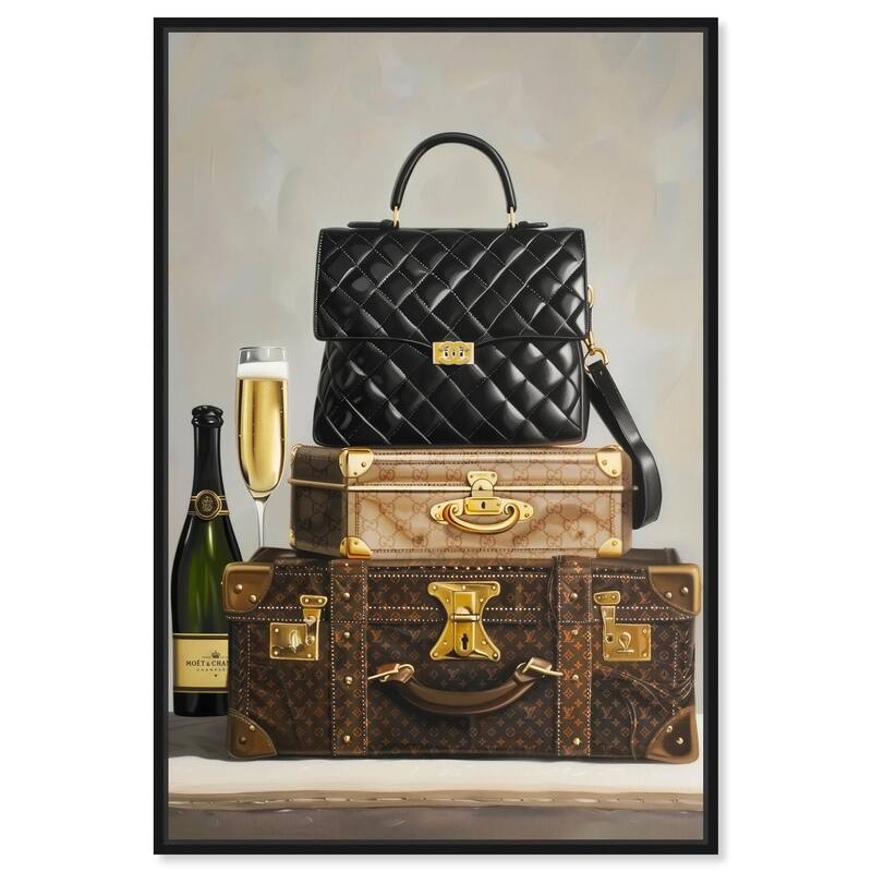 Getaway Necessities Canvas by Art Remedy - Black - 30" x 45"