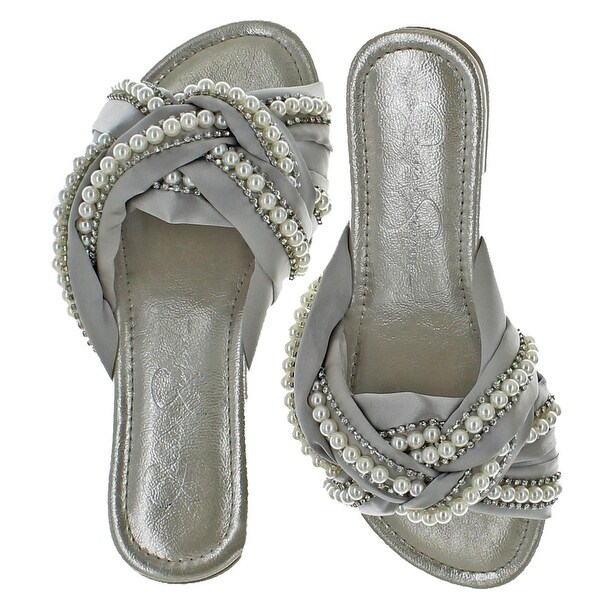 jessica simpson rhondalin beaded slides