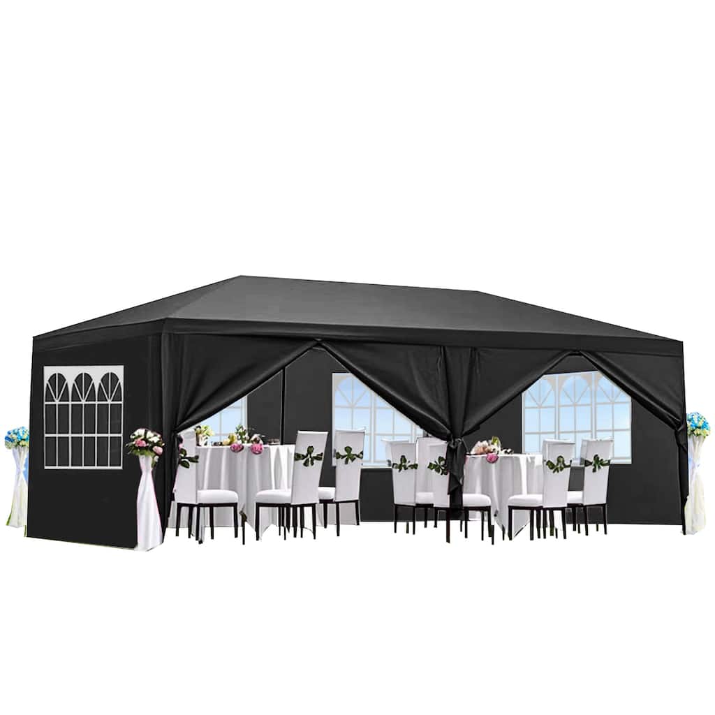 10 x 20 Wedding Party Canopy Tent Outdoor Gazebo with 6 Removable Sidewalls