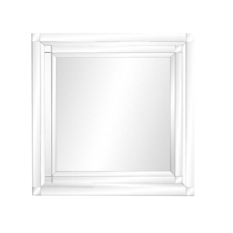 Glass Wall Mirror - Silver - Roche River Decor - 2"W x 39"L x 40"H