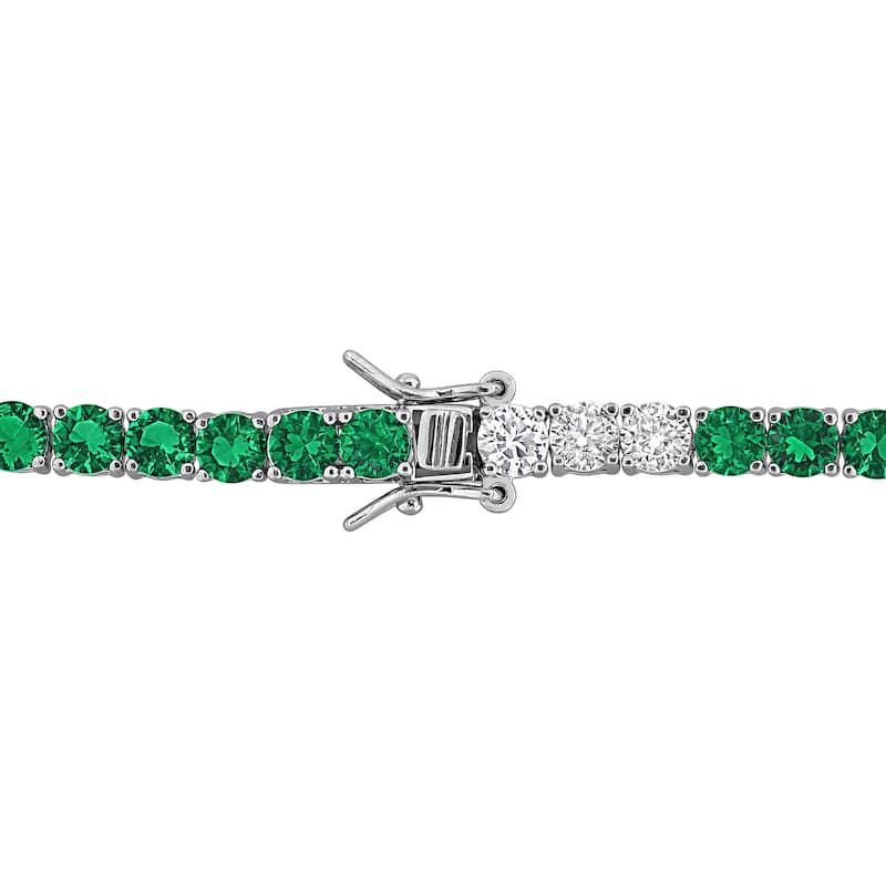 Miadora Created Gemstone Tennis Bracelet - 7.5in
