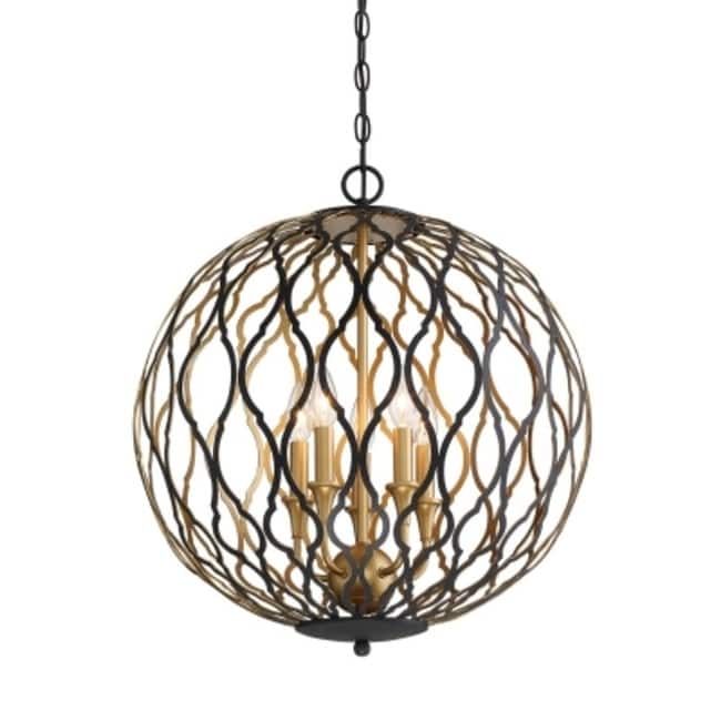 Minka Lavery Gilded Glam 5 Light 20" Wide Taper Candle Pendant