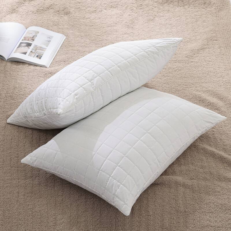 Blue Ridge Activ Shredded Memory Foam Pillow With Quilted Zipper Cover - White - Set of 2 - King