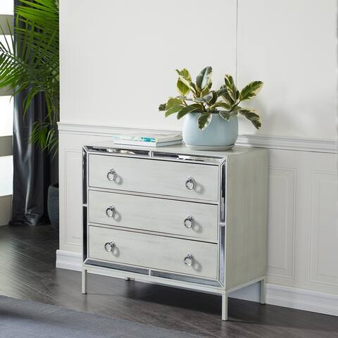 Wood Glam Chest with Ring Handles