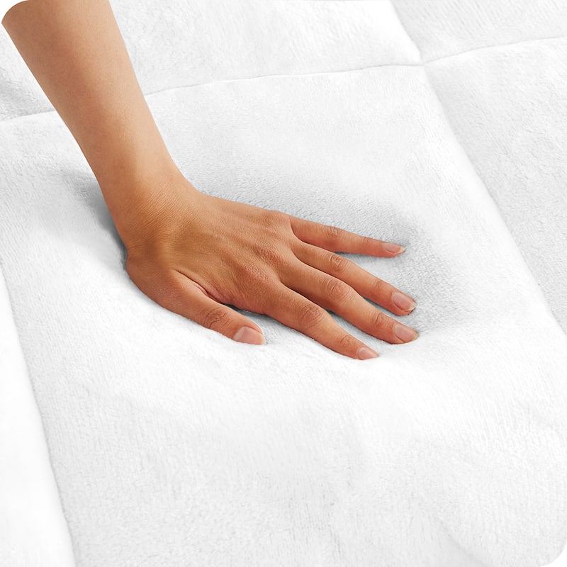Bare Home Pillow-Top Reversible Mattress Pad - White