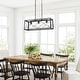 preview thumbnail 24 of 48, Acroma 3 - Light Linear Modern Farmhouse Rectangle Chandelier - N/A