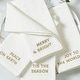 preview thumbnail 11 of 14, Joyful Sentiment Christmas/Holiday Embroidered Napkins, Set of 4 - 17x17