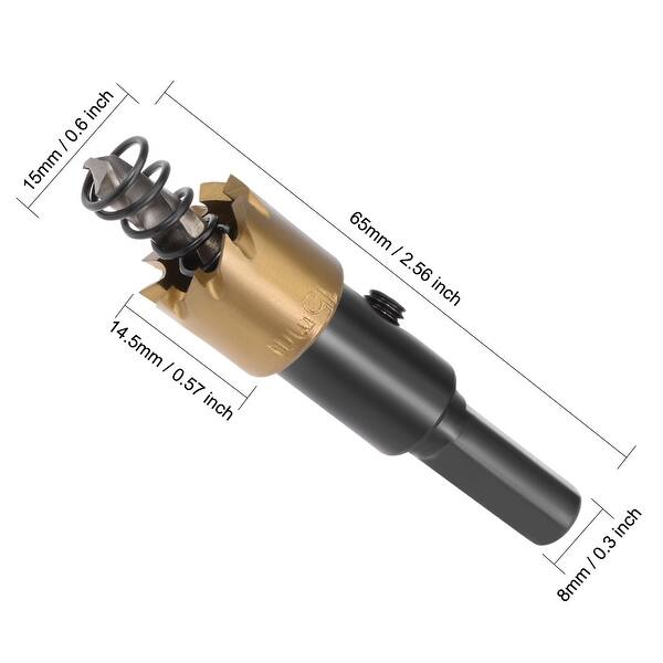Shop 15mm Hss Drill Bit Hole Saw For Stainless Steel Metal Alloy