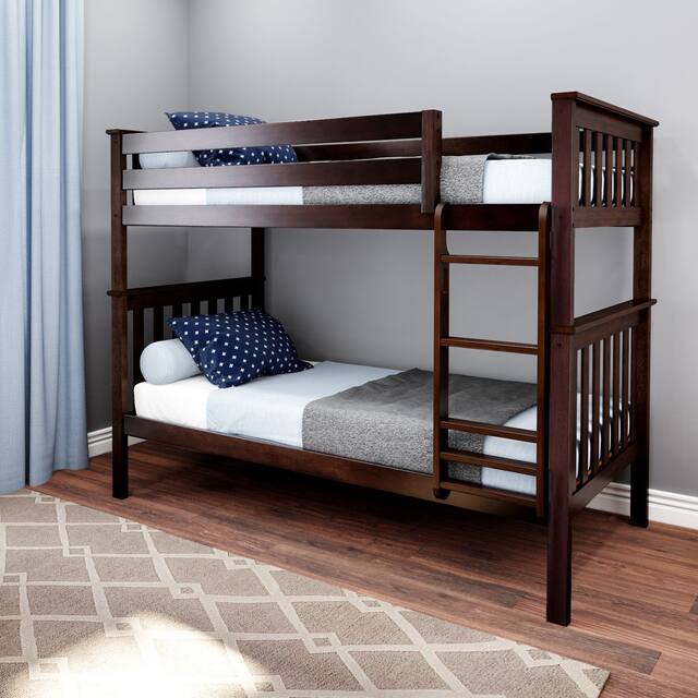 Max and Lily Twin over Twin Bunk Bed - Espresso
