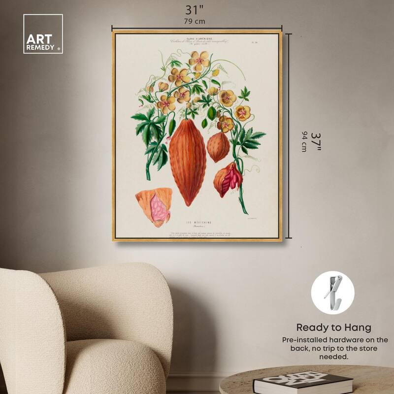 Momordica Exotic Floral Flore Canvas by Art Remedy
