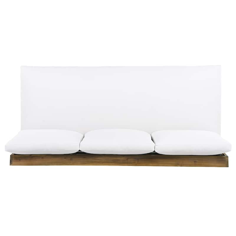 Christopher Knight Home - Sherwood Acacia Outdoor 3 Seat Patio Sofa with Cushions