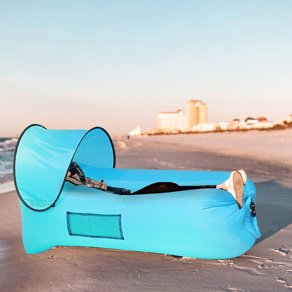 Inflatable Beach Lounger Air Sofa Blow Up Chair - N/A