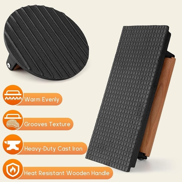 2 PreSeasoned Cast Iron Grill Presses On Sale Bed Bath & Beyond