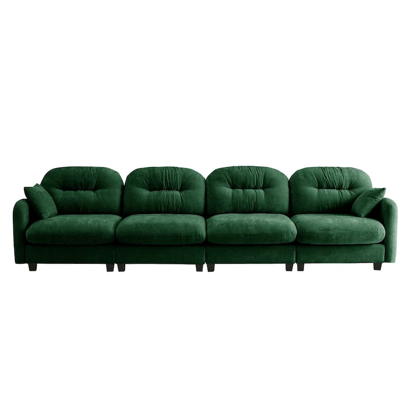 140" Oversized Modular Sofa, 4 Seater Large Sectional Couches for Living Room, Tufted Chenille Deep Seat Couch for Apartment