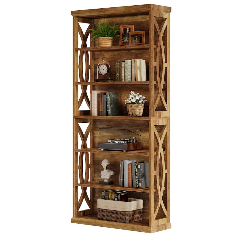 6-Tier Bookshelf, 71 Inches Tall Freestanding Bookcase