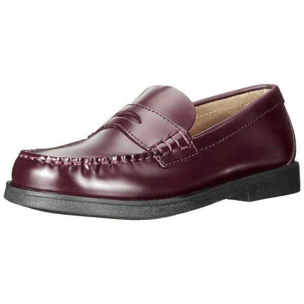 round toe penny loafer