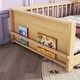 preview thumbnail 7 of 33, Twin Size Pine Wood Floor Platform Bed with Fence