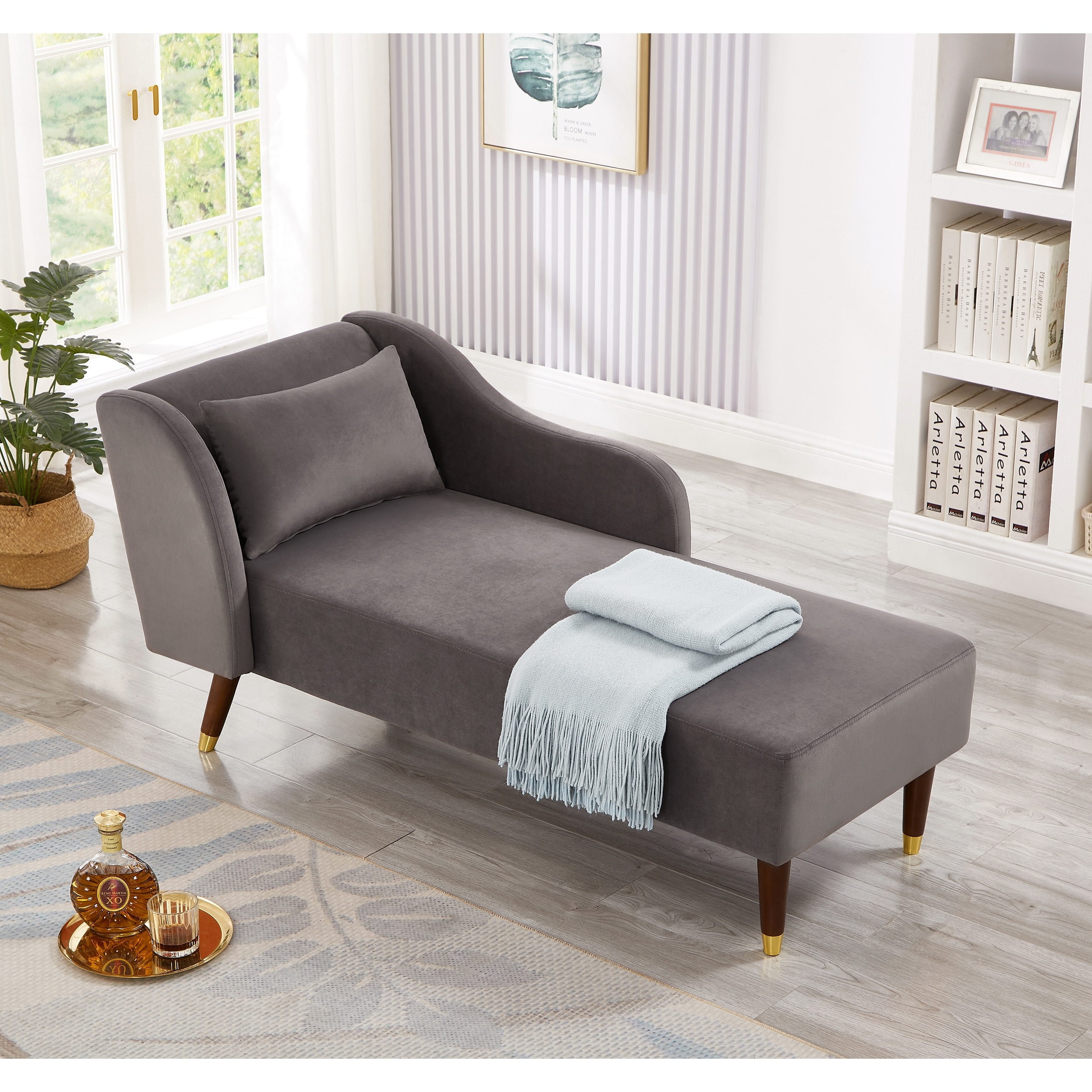 Multi functional Upholstered Chaise Lounge Chair Single Sofa Chair