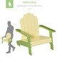 preview thumbnail 7 of 30, Outsunny Kids Pine Wood Adirondack Lounger Chair with Slat Style Backrest and Wide Seat for Age 1-4 - 20" x 19.75" x 20.75"