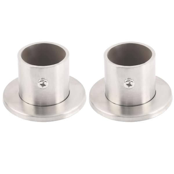 304 Stainless Steel Closet Rod Bracket Flange Lever Supports Hangers 2pcs -  Silver - 1.5 x 2.5(H*Max.D) - Bed Bath & Beyond - 32485571