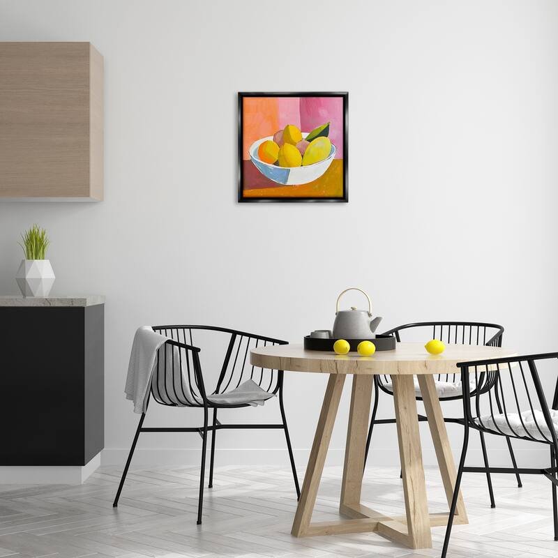 Stupell Bold Kitchen Citrus Fruits Framed Floater Canvas Wall Art Design By Walker Noble