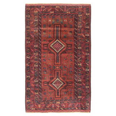 Teimani Brown Rug 3'0" x 5'1" - 3'0 x 5'1