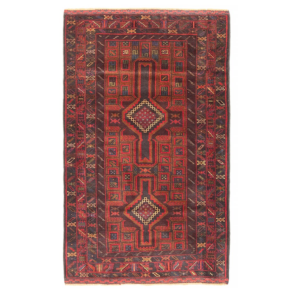 Teimani Brown Rug 3'0" x 5'1" - 3'0 x 5'1