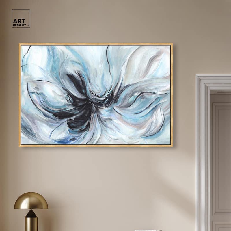 Soft Blues Canvas by Art Remedy