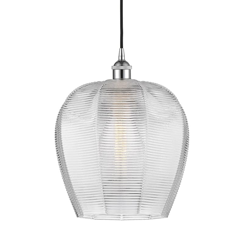 Innovations Lighting 616-1P-15-12 Norfolk Pendant Norfolk 12" Wide - Polished Chrome / Clear