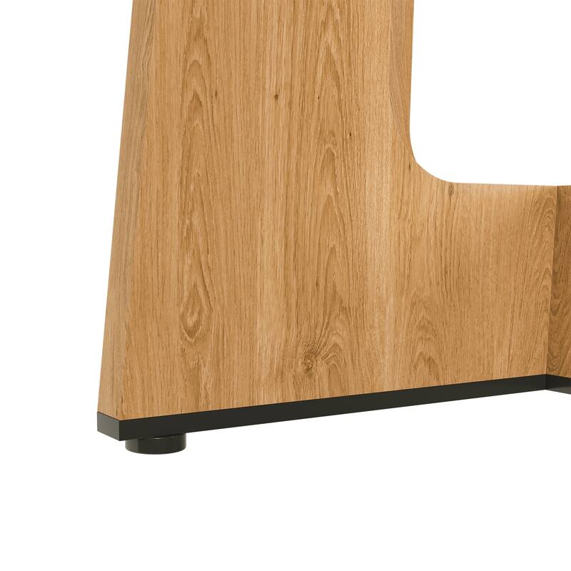 Roomfitters 47 Inch Round Dining Table for 4, Modern Farmhouse Kitchen Table with Pedestal Base, Ancient Oak