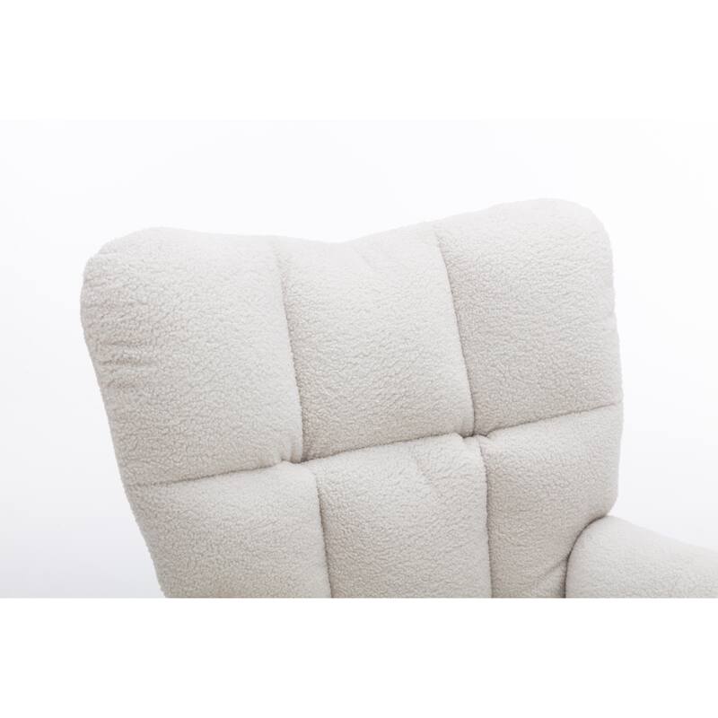 31.5" High Back Buttons Tufted Rocking Chair